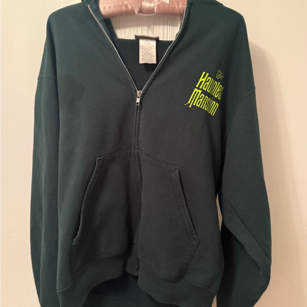 Disney Green Hoodie with Neon Logo